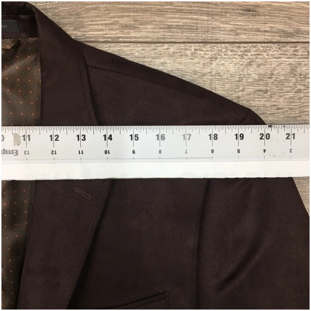 CHAPS Mens Faux‎ Suede Blazer Sport Coat Casual Jacket Size 44R Classic Suit